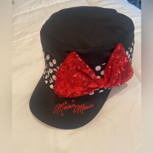 Disney Parks Authentic & Original Adult Minnie Mouse Hat with Sequin Bow NWOT